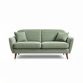 Divano moderno in tessuto verde con cuscini 180 x 85 x 75cm