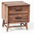 Comodino in legno di noce con due cassetti dimensioni 45 x 45 x 50cm