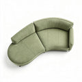 Divano ad angolo in tessuto verde chiaro dimensioni 150 x 80 x 70cm