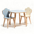 Tavolo e sedie per bambini in legno colori pastello dimensioni 80 x 60 x 50cm