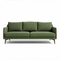 Divano verde in tessuto 200 x 90 x 85cm con struttura in legno