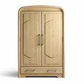 Armadio in legno di rovere con ante scorrevoli e cassetti 180 x 100 x 50cm