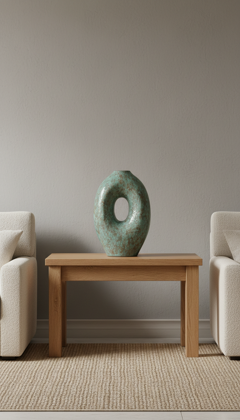 Lampada da tavolo ceramica Patina Teal
